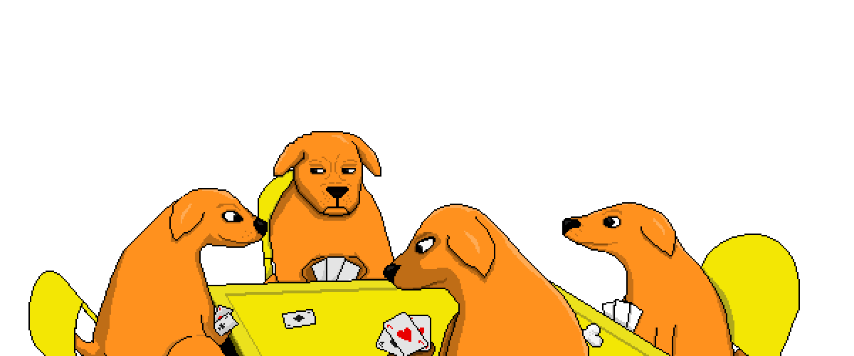 Caramelo playing poker